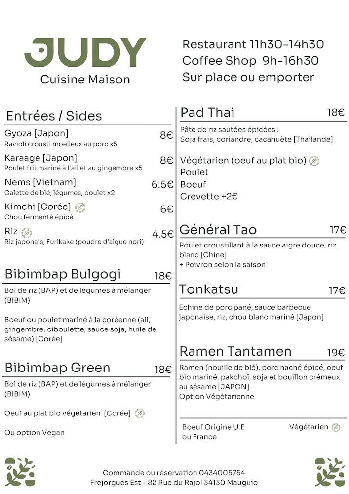 JUDY by My Little Bento - Menu Image 1
